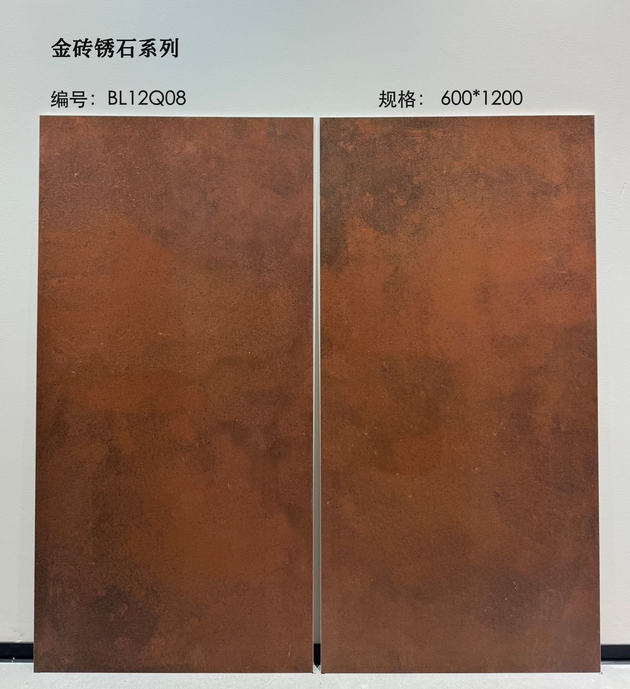 Actual supplier source-sample photograph containing RENJUN reference RJ-RS-005, Terracotta rust